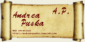 Andrea Puška vizit kartica